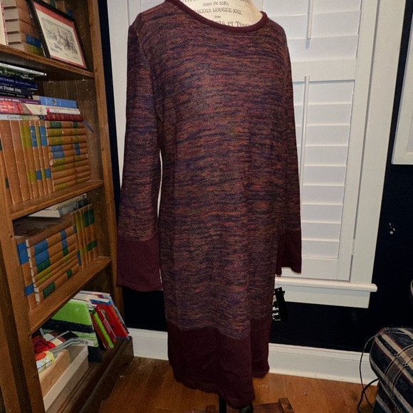 Nina Leonard Multicolor Long Sleeve Dress - Picture 6 of 12